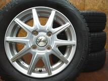 ★ZEPHYR SR10 + スタッドレス BRIDGESTONE BLIZZAK VRX 155/65R13 4本セット[ムーヴ ルークス ライフ アルト ワゴンR パレット 軽自動車]_画像1