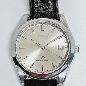SEIKO　 GS　グランドセイコー　8N65-8000　クォーツ QZ　稼働品　腕時計　シルバーカラー　純正尾錠　ベルト社外品　