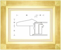 平傾斜角紋 金 サイズP50号_画像1