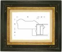 利休マット付 金+鉄黒 サイズF10号_画像1