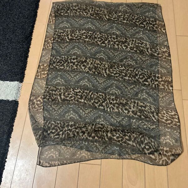 レディース スカーフ レトロ 豹柄