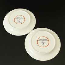 ◎506648 美品 Royal Copenhagen ロイヤルコペンハーゲン ゴールデンサマー トリオセット ペア カップ&ソーサー デザートプレート_画像7