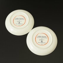 ◎506648 美品 Royal Copenhagen ロイヤルコペンハーゲン ゴールデンサマー トリオセット ペア カップ&ソーサー デザートプレート_画像5