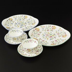 ◎490078 【SALE♪】 MINTON ミントン ハドンホール カップ&ソーサー B&Bプレート 計4点おまとめ ブルー&グリーンの画像1