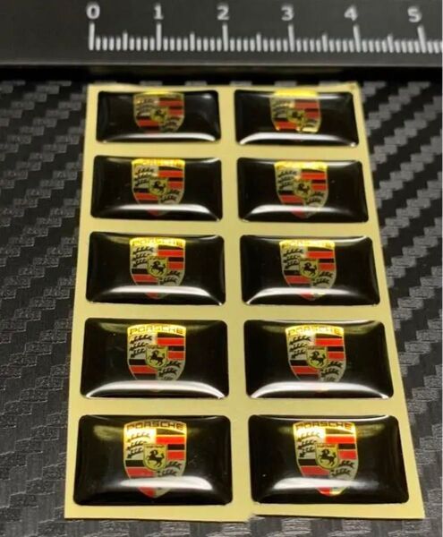 ポルシェ ミニステッカー エポキシ樹脂コーティング 4枚セット