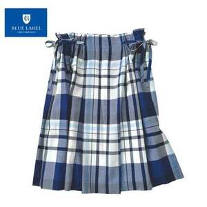 NC710.@ BLUE LABEL CRESTBRIDGE beautiful goods tartan check pleated skirt Burberry check size 38/M