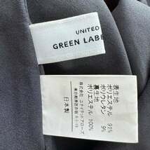 NC764ね@ UNITED ARROWS 美品 花柄 ロングワンピース フリーサイズ ブラック 黒　0.6_画像10