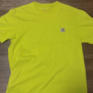 ◎カーハート ポケット Tシャツ CARHARTT　K87 POCKET TEE ORIGINAL FIT shirt Mブライトライム