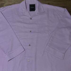 ◎unrelaxing 長袖シャツ　オープンカラーシャツ ビッグシルエット オーバーサイズ　紫 パープル