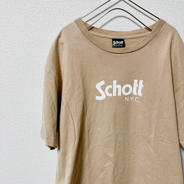 【定番】 Schott ショット 半袖Ｔシャツ メンズ ロゴT Lサイズ