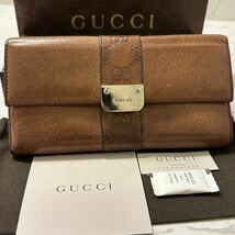 グッチ　GUCCI 財布　長財布　シマレザー　メンズ_画像1