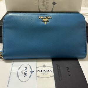 プラダ　PRADA 財布　長財布　サフィアーノ　ラウンドファスナー　レディース　