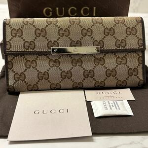 グッチ　GUCCI 財布　長財布　GGキャンバス レディース