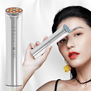 美顔器 【自宅用・一台16役】RF美顔器 高周波美顔器 EMS微電流 4光LED搭載 温冷ケアUSB充電式 男女兼用 