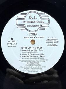 【 Executive-Producer - Rocky Jones 】Tyree Feat.Kool Rock Steady - Turn Up The Bass D.J. International Records - DJ 970 ,12