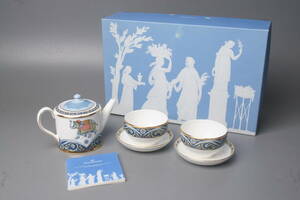 未使用　WEDGWOOD　ブルーエレファント　ティーセット　ポット　カップ＆ソーサー　