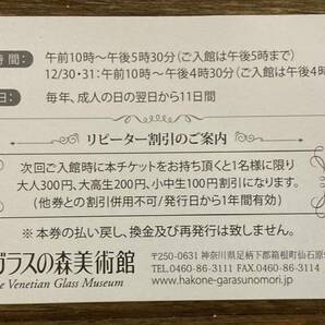 箱根ガラスの森美術館 入館割引券24年8月5日までの画像2