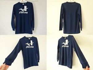 ** new goods * unused * tag attaching! 150 size mizuno Mizuno long sleeve shirt navy navy blue V2MA709780 child clothes Kids man sport inner **