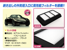 メール便送料無料 マツダ ND系 ロードスター H27.5～ エアコンフィルター 枠 フレームセット 交換 補修 エアフィルター クリーンフィルター_画像2