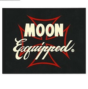 送料85円　MOON Equipped Iron Cross ステッカー　MoonEyes　ムーンアイズ RED