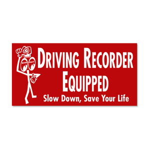 送料65円 Driving Recorder Equipped ステッカー MOONEYES ドライブレコーダーの画像1