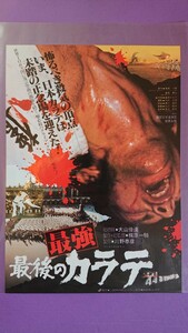 日本映画「最強最後のカラテ」映画チラシ