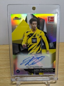 【Jude Bellingham/ベリンガム】直筆サインカード【RC】2020-21 Topps Finest Bundesliga Refractor ◆マグホ付き◆フルサイン