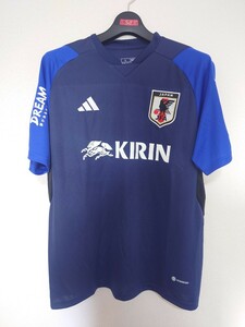 日本代表 プラクティスシャツ ウェア ユニフォーム Lサイズ グッズ 半袖 ネイビー 青 ブルー サッカー Jリーグ