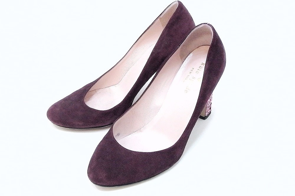 kate spade ケイトスペードニューヨーク スエード　パンプス　ヒール　ラ