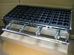  business use takoyaki pan 4 number .[18 hole x4 ream ] ( propane gas )