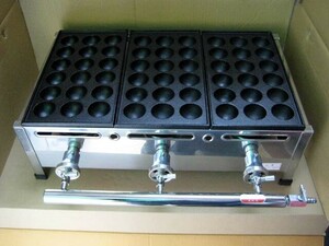  business use takoyaki pan 3 number .[18 hole x3 ream ] ( propane gas )