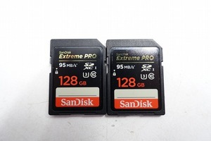 SanDisk SDSDXPA-128G-JU3 Extreme PRO SDXC card UHS-I U3/Class10 128GB 2 pieces set *370601~