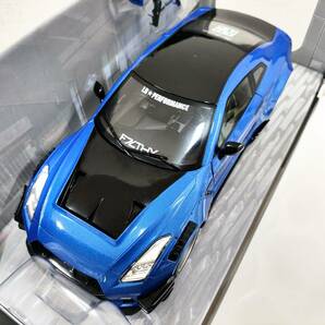 5330【現状品☆京商 / 日産 SOLIDO GT-R(R35)1/18】LB WORKS 2020 ブルー◇NISSAN ソリド 青 KYOSHO◇LIBERTY WORK BODEY KIT◇箱ありの画像2