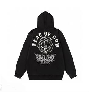 Fear of God フィアオブゴット Fear Of God x Warren Lotas Hoodie フィアオブゴッド×ウォーレンロータス BLACK 長袖パーカー Lサイズ