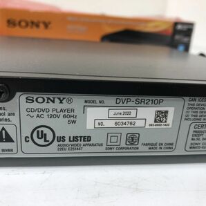 SONY ソニー DVP-SR210P CD/DVDプレーヤー リモコン付 AAL0117小4709/0314の画像5