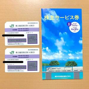 JR東日本株主優待券 ４割引き２枚 +サービス券冊子１冊