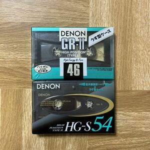 DENON GR-Ⅱ 46分、HG-S54分ハイポジカセットテープ2本セット