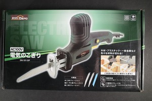 未使用品 おうちDEPO 100V 電気のこぎり 木材 プラスチック 一般金属 DN-101-DP