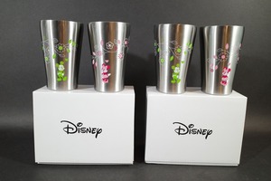  unused goods pair 2 piece set Disney Disney stainless steel tumbler box attaching Mickey Mouse Minnie Mouse 280ml