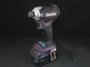 1円～　makita マキタ　充電式インパクトドライバ　TD172D　バッテリ1個　BL1860B　動作品