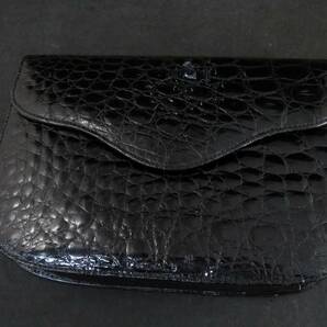 1円～ GENUINE CROCODILE SKIN クロコダイル ショルダーバッグ の画像1