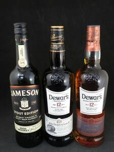 1円～　未開栓　JAMESON EST 1780 STOUT EDITION　Dewars（デュワーズ）　12年　3本セット