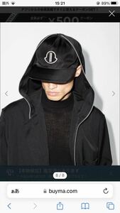 モンクレール リックオウエンス　RICK OWENS コラボ　ベースボールキャップ