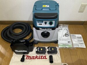 【美品】　makita マキタ　18V+18V=36V　充電式集じん機VC864DZ 無線連動対応makita 集塵機 粉じん専用 ★直ぐ使えるバッテリー2個付き★