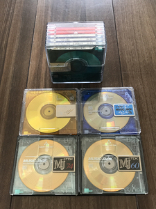  used TDK recording for MD disk 74 minute 60 minute total 10 pieces set storage case /MD/ Mini disk / audio / recording /FINE/MJ/MUSIC JACK