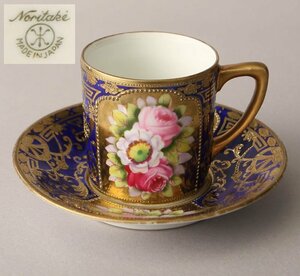  consigning HK* Old Noritake * gold paint cup saucer ( antique collection ceramics and porcelain Western-style tableware tea set )