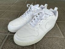 美品 NIKE オールホワイト バッシュ スニーカー 27cm 白 LOWカット ナイキ AIR FORCE 1 DUNK エアフォース1 ダンク ターミネーター LV8_画像1