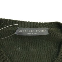 ALEXANDER McQUEEN アレキサンダーマックイーン ノースリーブペプラムケーブルニットトップス グリーン XS 395712 Q1AHZ IT1W7I1JCQ90_画像3