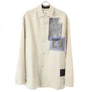 OAMC オーエーエムシー 21AW JAMMER SHIRT グラフィックパッチ オーバーシャツ ベージュ S OAMT602068 ITYEPCN0N36O