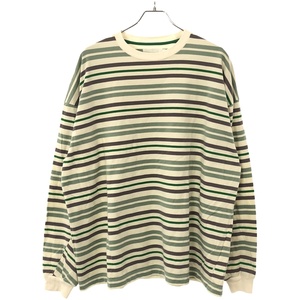 ROTOL ロトル 23AW WIDE TWIST L/S BORDER ロングスリーブボーダーカットソー グリーン系 3 R23WCHD29D0L ITB0HOKDY1BR